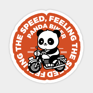 Panda Biker Magnet