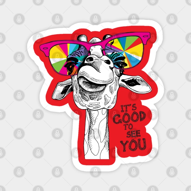 Cool Giraffe - It's good to see you Magnet by BullBee