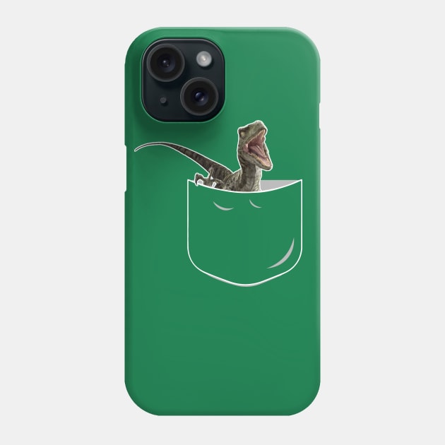 Velociraptor - Raptor in Pocket Dinosaur Phone Case by lightbulbmcoc