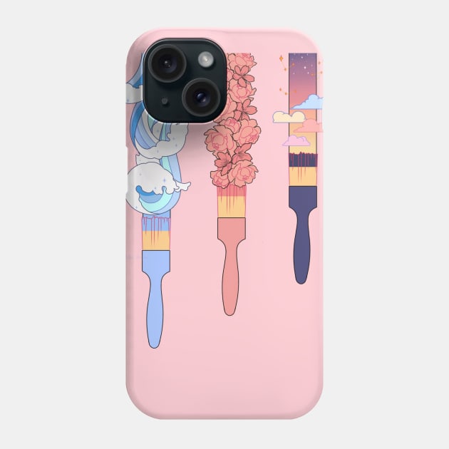 Wave flore sky Phone Case by unosakichan