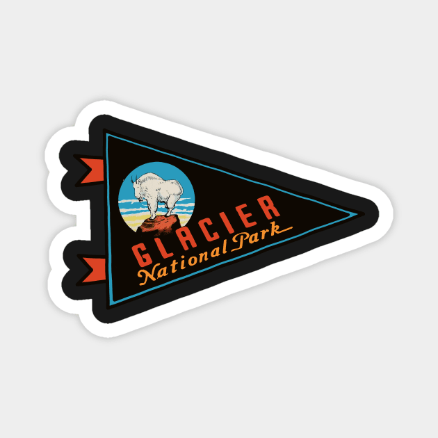 Glacier National Park Pennant Magnet by zsonn