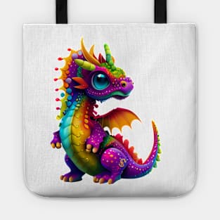 Cute Rainbow Dragon Tote