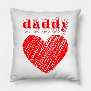 Family Matching Mommy Daddy Daughter Son Valentine Design Pillow