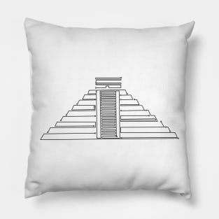 7 Digital Wonders - Chichen Itza Pillow