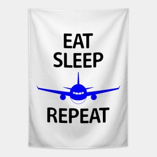 Eat Sleep Fly Repeat Tapestry