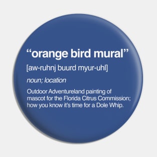 Orange Bird Definition Pin