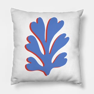 Matisse Inspired - cut out red and blue 2 Pillow