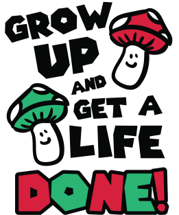 Grow up and get a life – done! Magnet