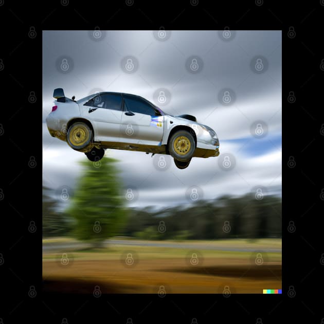 Rally Car In Mid Air Realistic Photograph Art 4 by JustAnEngineer