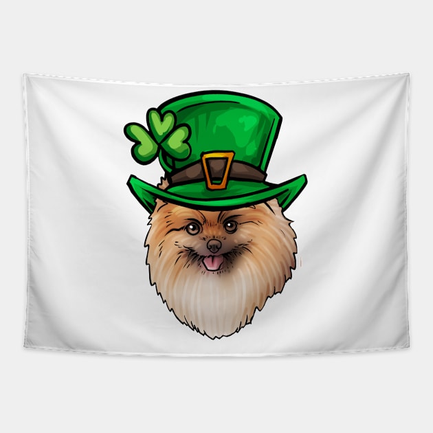 St Patricks Day Pomeranian Tapestry by whyitsme