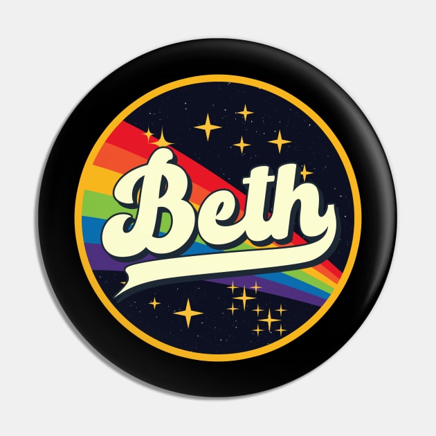 Beth // Rainbow In Space Vintage Style Pin by LMW Art