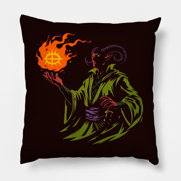 Evoker Wizard Pillow by stoicroy