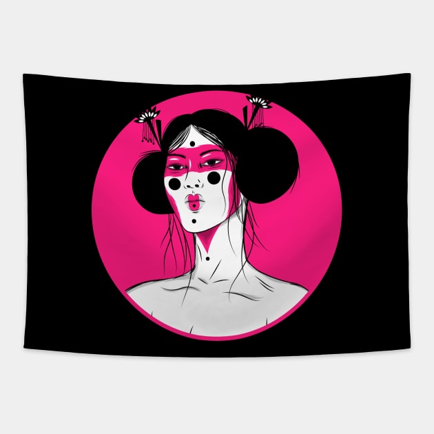 Geisha style Tapestry by Priscila Floriano