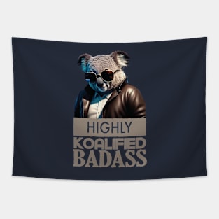 Just a Highly Koalified Badass Koala Tapestry