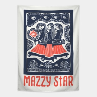 Mazzy Star .. Psychedelic Fan Art Design Tapestry