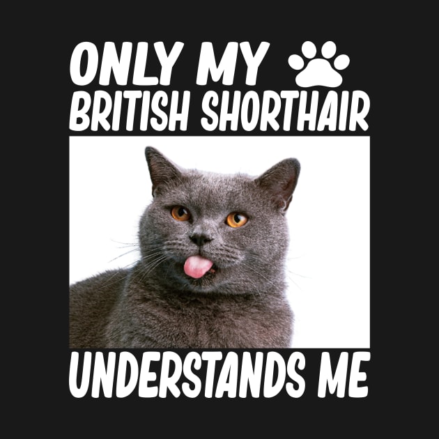 only my british shorthair understands me british shorthair cat lover by T-shirt verkaufen