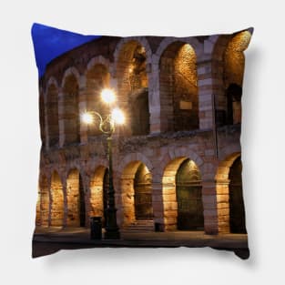 Night at the Arena in Verona Pillow