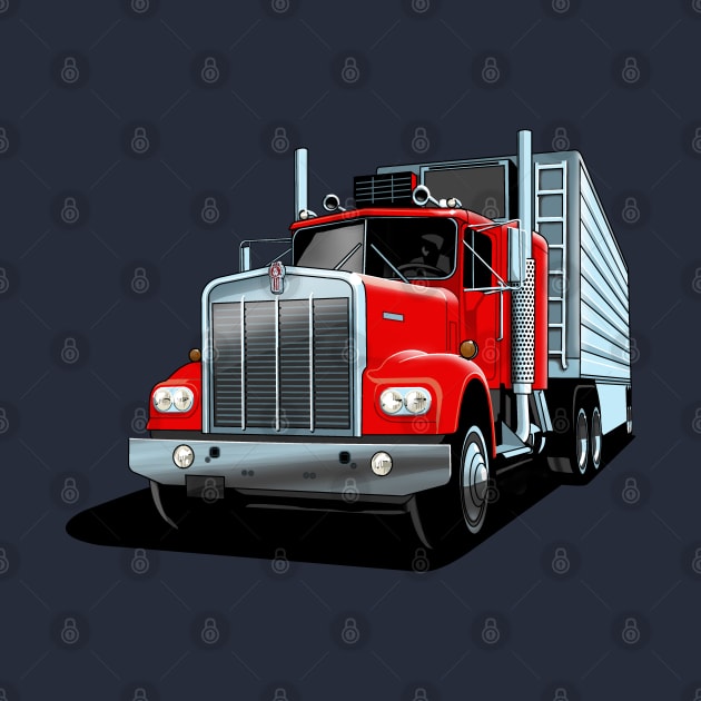 1976 Kenworth W900A in red by candcretro