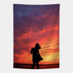 Sunset on the Beach Tapestry