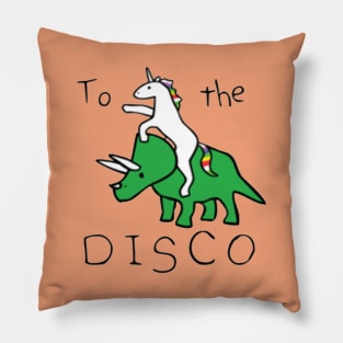 Unicorn Riding Dinosaur Pillow