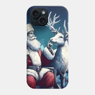 Captivating Christmas: Unleash Cheer with Unique Santa Claus Illustrations! Phone Case