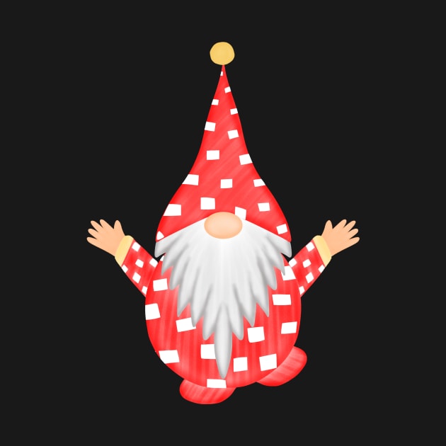 Cute little gnome dancing. by Onanong art design shop.