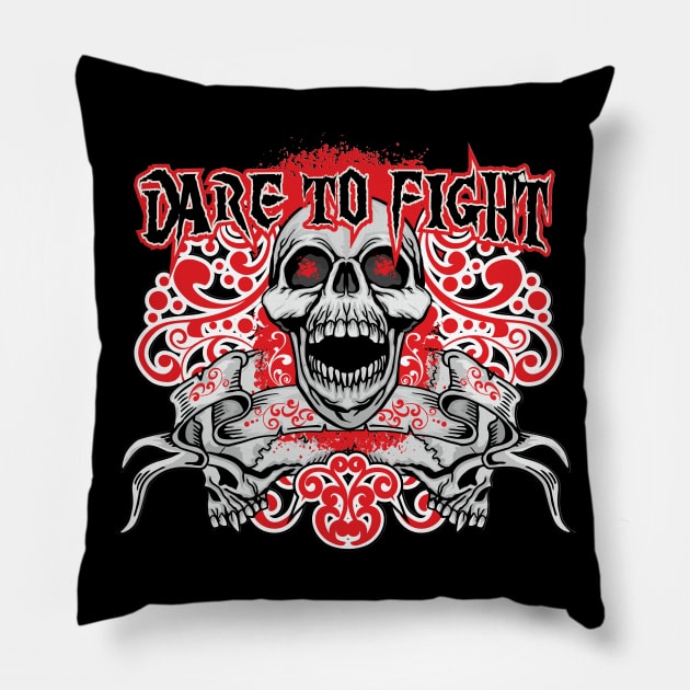Dare To Fight Pillow by black8elise