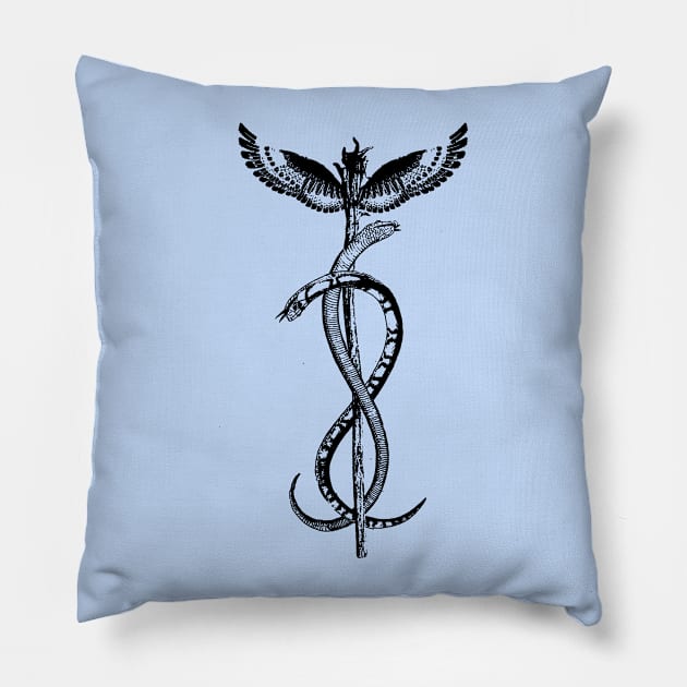 Caduceus Pillow by mellamomateo