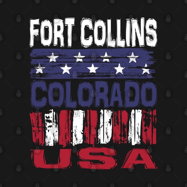 Fort Collins Colorado USA T-Shirt by Nerd_art