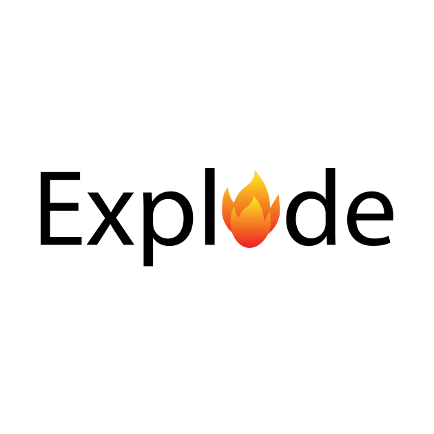 Explode exploding typographic logo design by D1FF3R3NT