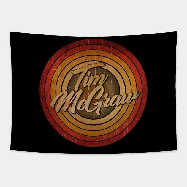 arjunthemaniac,circle vintage retro fadedTim McGraw Tapestry by arjunthemaniac