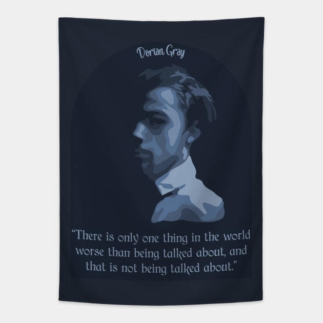 Dorian Gray Portrait and Quote Tapestry by Slightly Unhinged