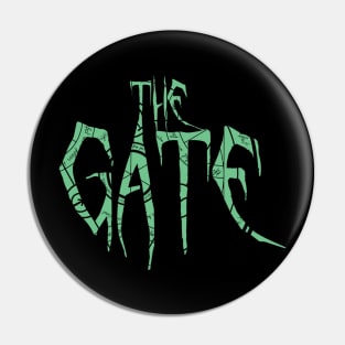 The Gate Text Logo Green Pin