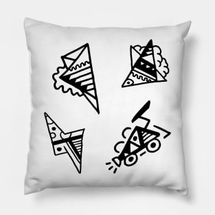 Abstract Object Doodle Art Pillow