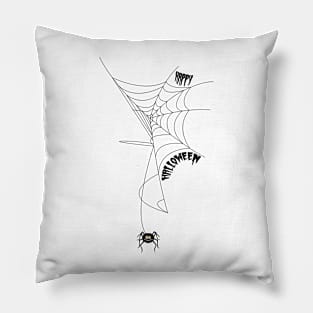 Dangerous poisonous spider spider web - Happy Halloween Pillow