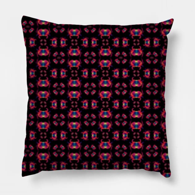 Rainbow  Crap Pattern Pillow by Worldengine