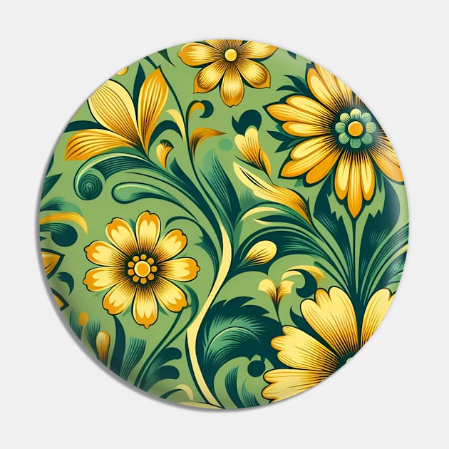 Yellow Flowers Pin by Jenni Arts