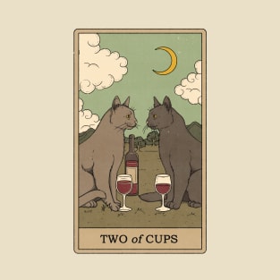 Two of Cups - Cats Tarot T-Shirt
