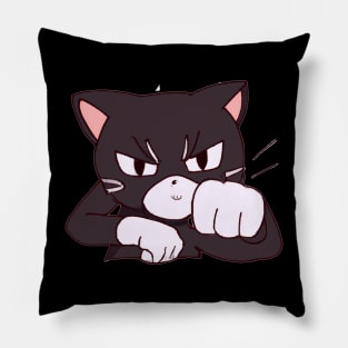 BOXING BLACK CAT Pillow