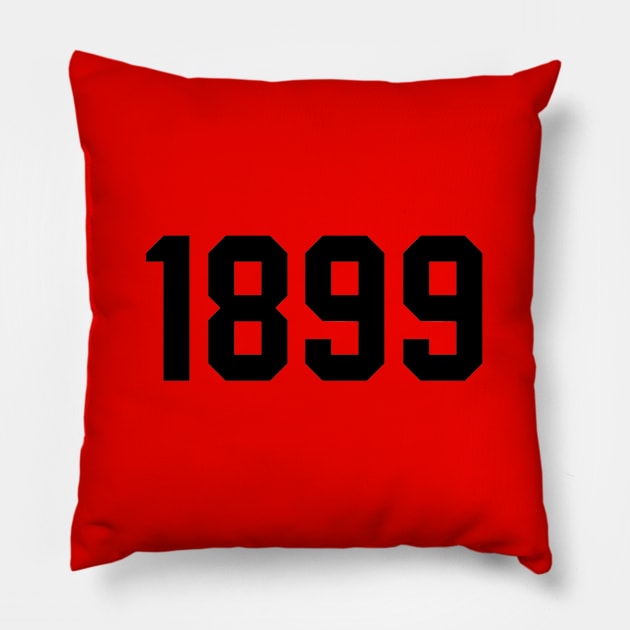 1899 Milan Black Pillow by VRedBaller