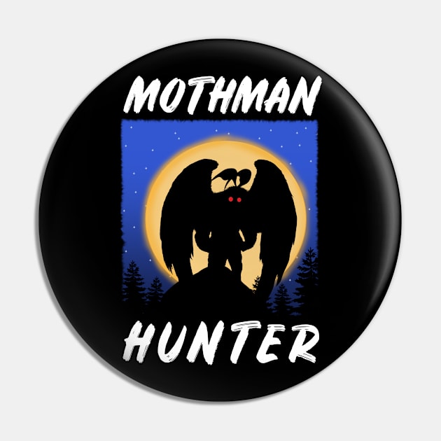 Mothman Hunter - Halloween Cryptid Pin by urban-wild-prints