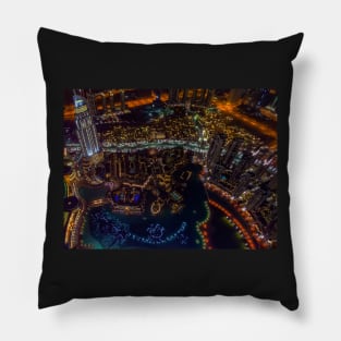 DUBAI CITY AERIAL VIEW Pillow