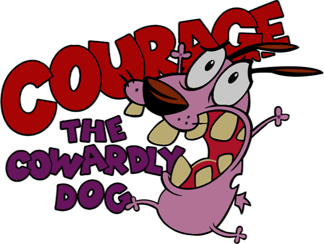 cowardly courage retro Kids T-Shirt by annateraa