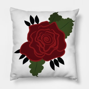 Single Red Rose Pillow