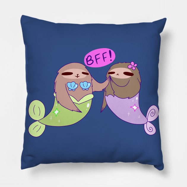 BFF! MerSloths Pillow by saradaboru