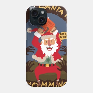 Santa Claus is comming chainsaw zombie Phone Case