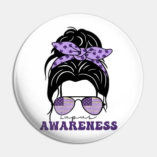 In May We Wear Purple Retro Lupus Awareness Month Pin