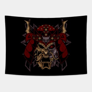 Samurai Cyberpunk Tapestry