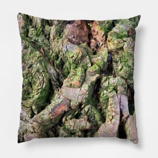 Deeply Green Grooves Pillow