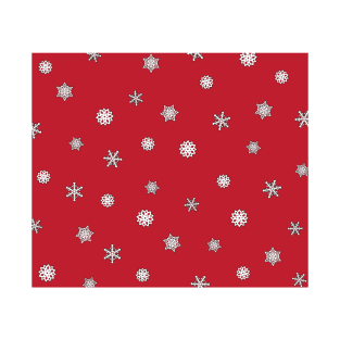 Snowflake pattern in red T-Shirt